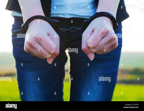 Female Handcuffed Hi Res Stock Photography And Images Alamy