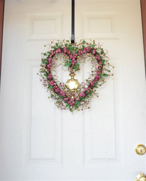 Pink Heart Shaped Wreath Pink Rosebuds Valentines Day