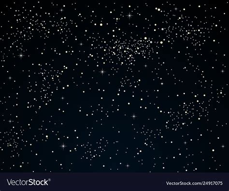 Starry Night Sky With Dark Blue Glow Royalty Free Vector