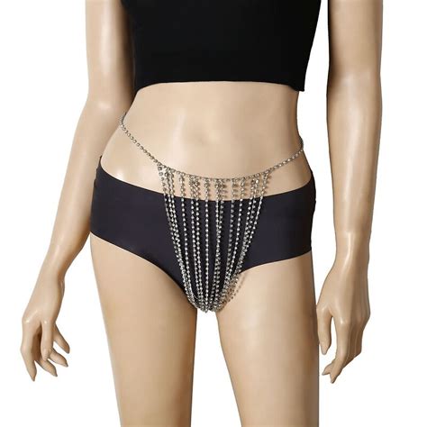 newest body chain jewelry simple waist round cute sexy bikini rhinestone underwear belly chain