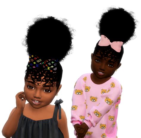 Butterfly Puffs Child And Toddler Sims Hair Toddler