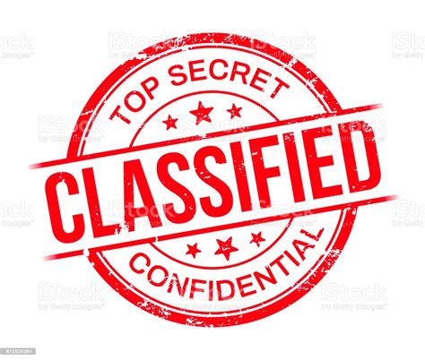 Classified Top Secret Confidential Stamp Stock