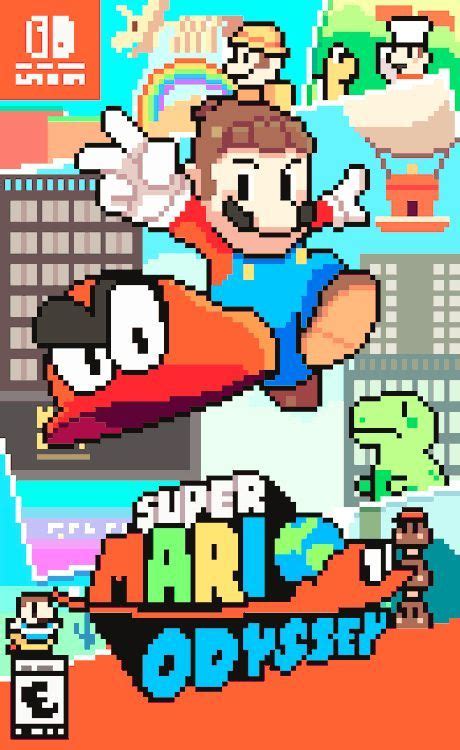 Super Mario Odyssey Pixel Boxart  By Eto2d At Tumblr Personajes