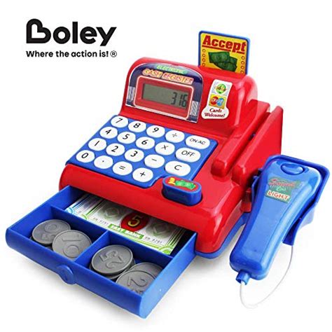 Chris and the team at world merchant services have been. Boley Toy Cash Register with Scanner - Red and Blue Toddler Cash Register Toy for Kids with Real ...