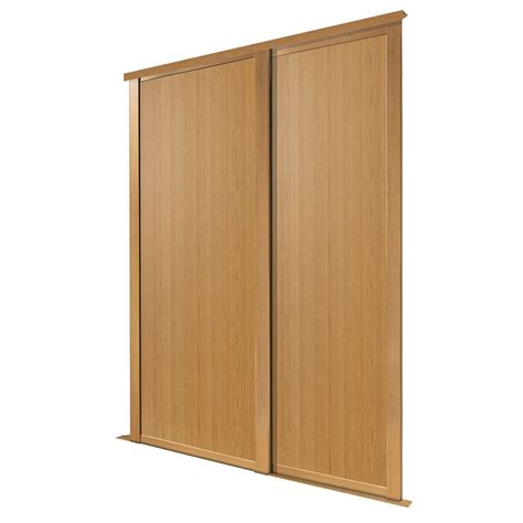 Below you will find all details of the different wardrobe door designs that are available. Shaker Natural Oak effect Sliding wardrobe door (H)2223 mm ...
