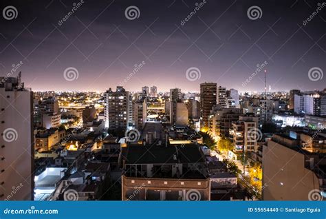 Buenos Aires Night Scene Winter Stock Photo Image Of Cityscape