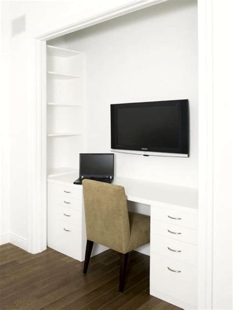 Make the closet work double duty by converting it into an office that also. 15 Closets Turned into Space-Saving Office Nooks