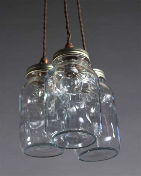 Upcycled Mason Jar Pendant Ceiling Lights Vintage Retro Lighting