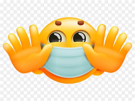 Cartoon Emoji With Medical Face Mask Premium Vector Png Similar Png