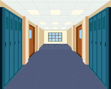 A Modern School Hallway Stock Vector Illustration Of Graphic 127560312
