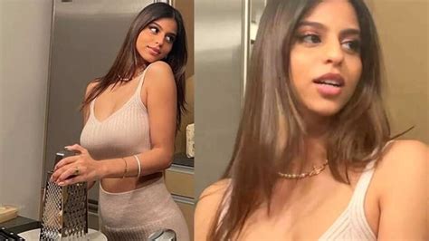 Suhana Khan Shows The Most Glamourous Way To Grate Cheese Navya Naveli Nanda Reacts Bollywood