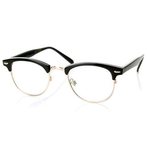 lennon mid size full metal frame clear lens round glasses horn rimmed glasses fashion eye