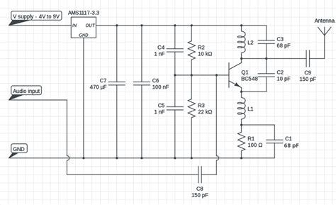 Fm Transmitter Circuit Diagram Using Crystal Oscillator Circuit Diagram