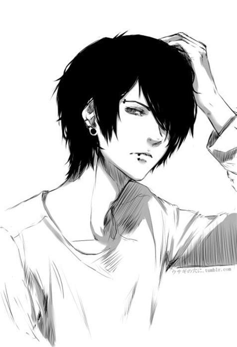 See more ideas about drawings emo art emo. Hot punk anime boy probably emo | Anime lips, Dark anime, Anime