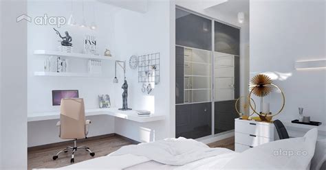 Contemporary Minimalistic Bedroom Study Room Semi Detached Design Ideas