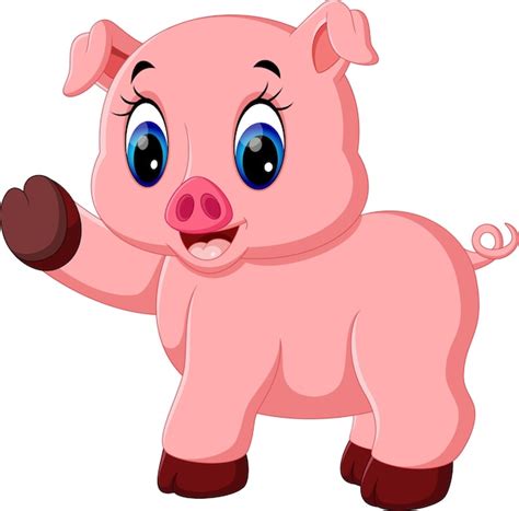 Premium Vector Illustration Of Cute Baby Pig Cartoon