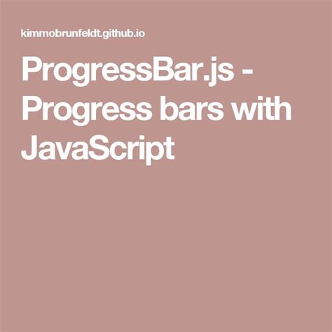ProgressBar Js Progress Bars With JavaScript Web Design Progress Bar