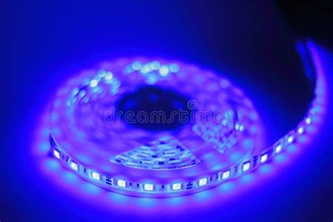 Blue Led Strip Light Stock Photo Image Of Cool Background 91414380