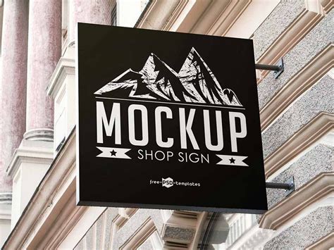10116 Shop Sign Mockup Free Mockups Builder
