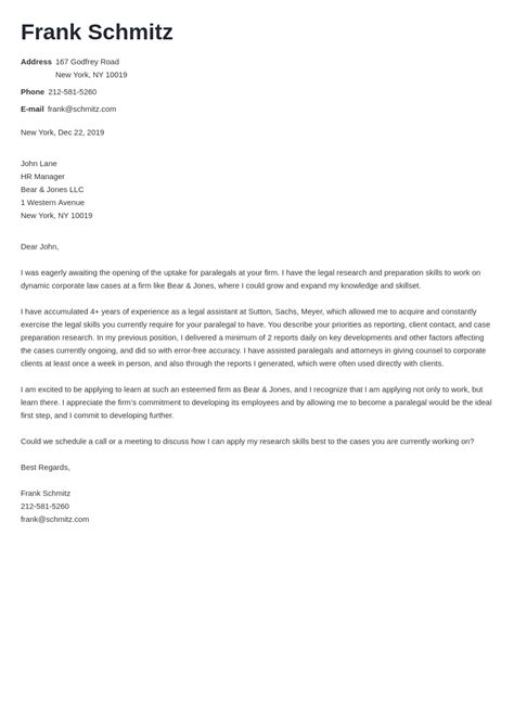 Legal Cover Letter—samples And Tips Also For No Experience