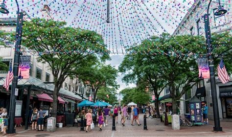 Church Street Marketplace In Burlington Vermont For Vacation