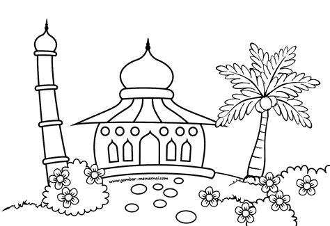 Mewarnai Gambar Mewarnai Gambar Sketsa Masjid 1377x Movies Imagesee