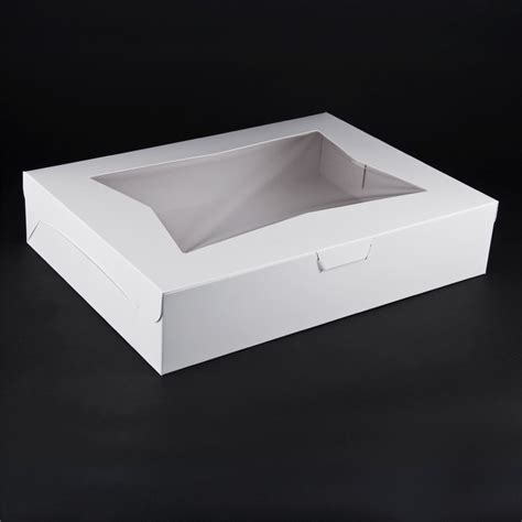Tons of color choices and sizes. 19" x 14" x 4" White Window Cake / Bakery Box - 50 / Bundle