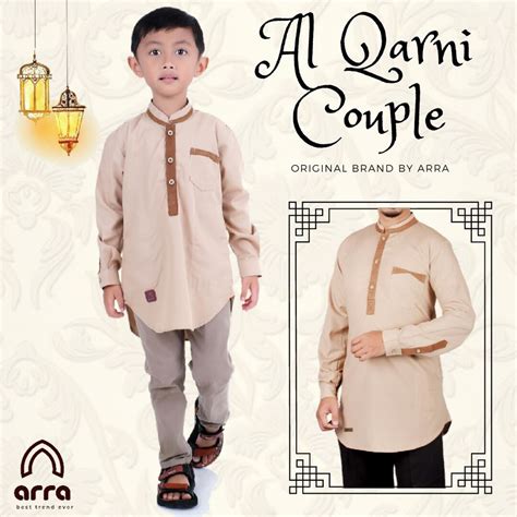 BAJU KOKO PAKISTAN MUSLIM COUPLE ALQARNI AYAH DAN ANAK NAVY BY ARRA