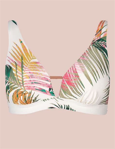 Palm Print Plunge Bikini Top Rosie For Autograph M S Rosie For
