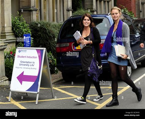 Princess Eugenie Left Arrives At Newcastle University Student