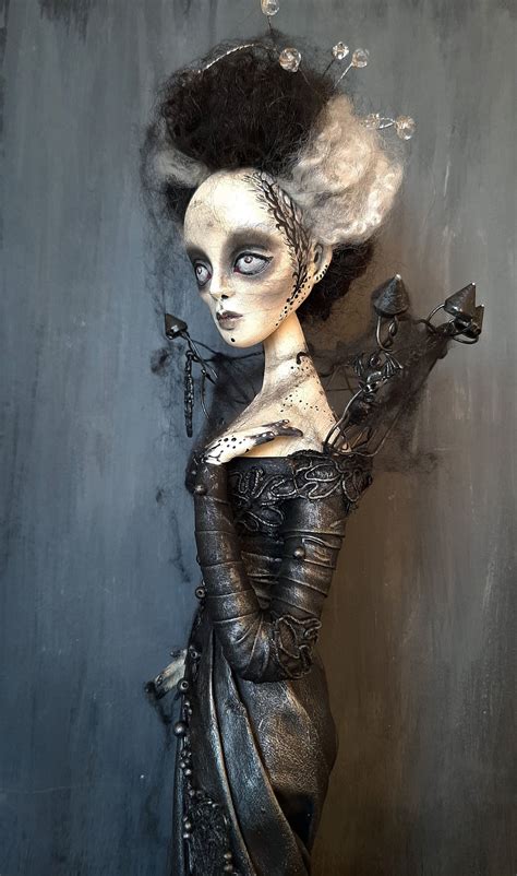 Ooak Dark Ghost Art Doll Polymer Clay Fantasy Spirit Sculpture