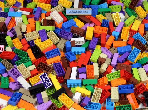 Lego Lot Of All 2x4 Bricks Assorted Colors Basic Building Blocks City