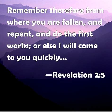 Revelation Remember Therefore From Where You Are Fallen And Repent