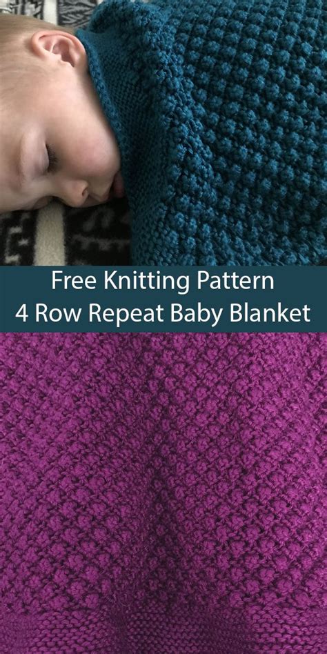 Free Knitting Pattern For 4 Row Repeat Bramble Baby Blanket Knit Baby