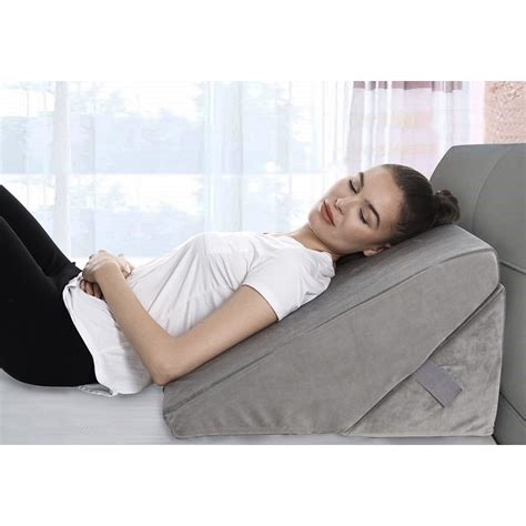 Bed Wedge Pillow Adjustable 9and12 Inch Folding Memory Foam Incline