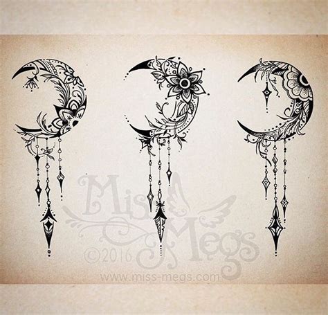 Crescent Moon Moon Tattoo Designs Feather Tattoos Crescent Moon Tattoo