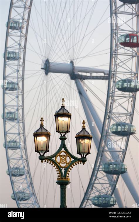 The London Eye Is A Giant Ferris Wheel On The South Bank Of The River
