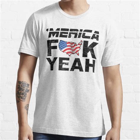 Merica Fuck Yeah T Shirt For Sale By Davidcocatch Redbubble Merica Fuck Yeah T Shirts