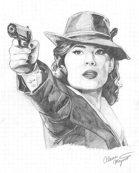 Agent Carter Drawing By Alana Meyers
