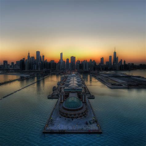 Chicago Sunset Wallpapers 4k Hd Chicago Sunset Backgrounds On