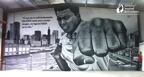 Mural Graffiti Muhammad Ali Pintura Mural Barcelona® Mateo Lara