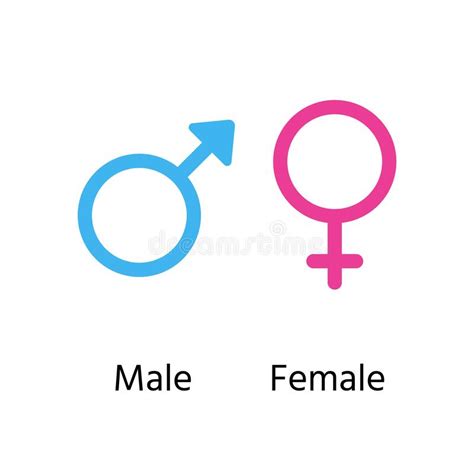 Gender Symbols Orientation Signs Set Outline Icons Vector Illustration Stock Vector