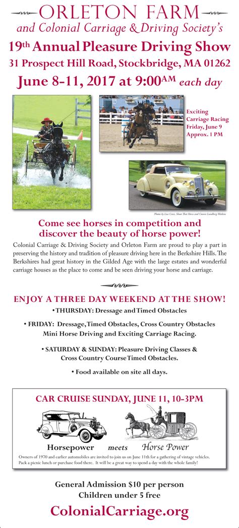 20th Annual Driving Show At Orleton Farm Stockbridge Mass Colonial