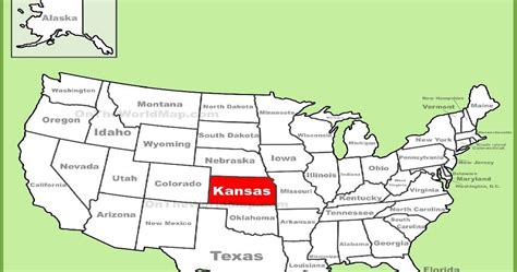 Where Is Kansas On The United States Map Usa Map 2018