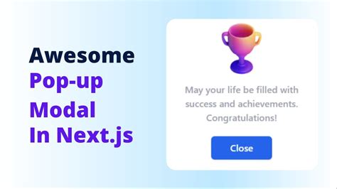 Create Pop Up Modal In Next Js YouTube