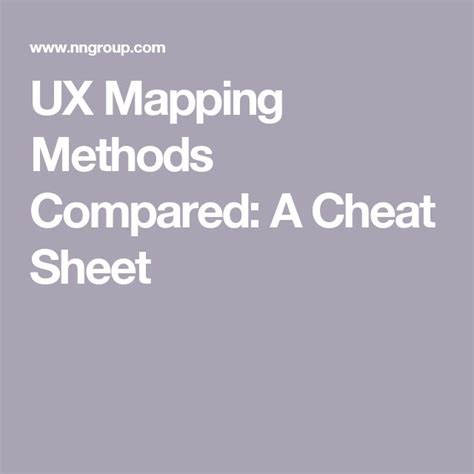 Customer Journey Map Ux Mapping Cheat Sheet Nn G Customer Journey Maps