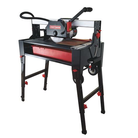 Craftsman 1 Hp 18 Laser Guided Wet Tile Saw With Stand And Bonus Blade