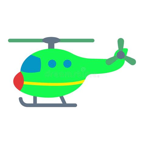 Icono Del Vector Del Helicóptero De Juguete De Dibujos Animados