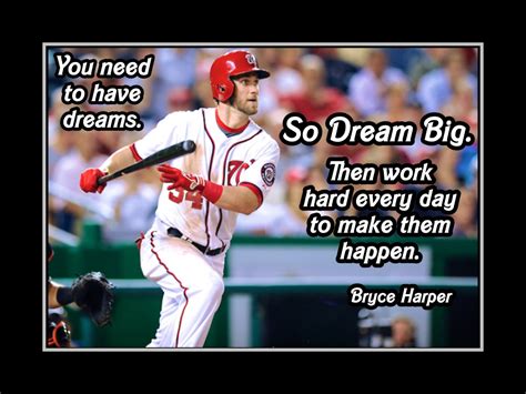 This is a quote by bryce harper. Bryce Harper Baseball Motivation Poster, Son Wall Decor, Daughter Wall Art, Player Wall Art Gift