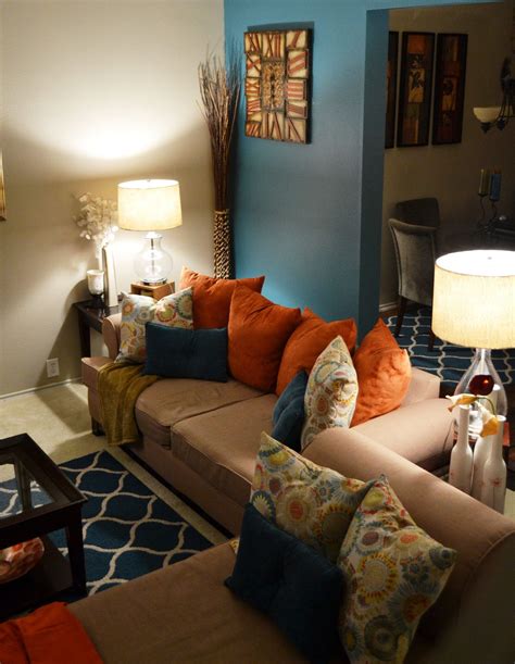 Orange And Teal Living Room Fresh Living Room Neutral Walls With Teal